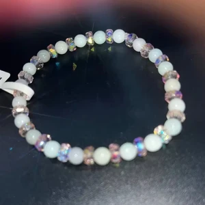 Bestselling Jade Round Bead Crystal Elastic Bracelet Jewelry Transparent Multi Sided Colored Crystal Bracelet