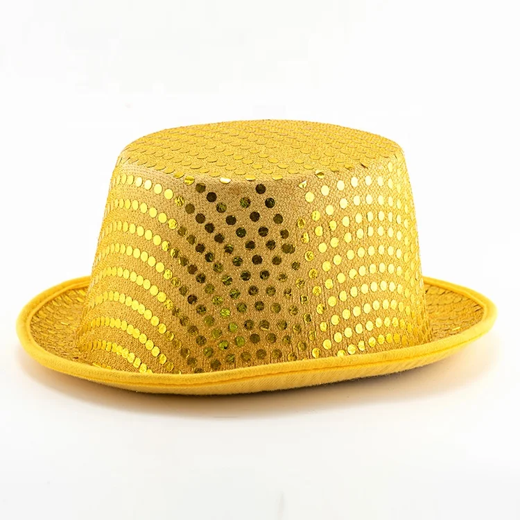 Hot Sale Novelty Jazz Hat Sequin Top 