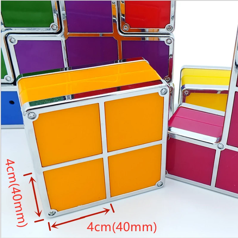 Magnetic band tangram Stackable Night Light, 7 Colors Induction  Interlocking Desk Lamp 3D DIY Magic Blocks