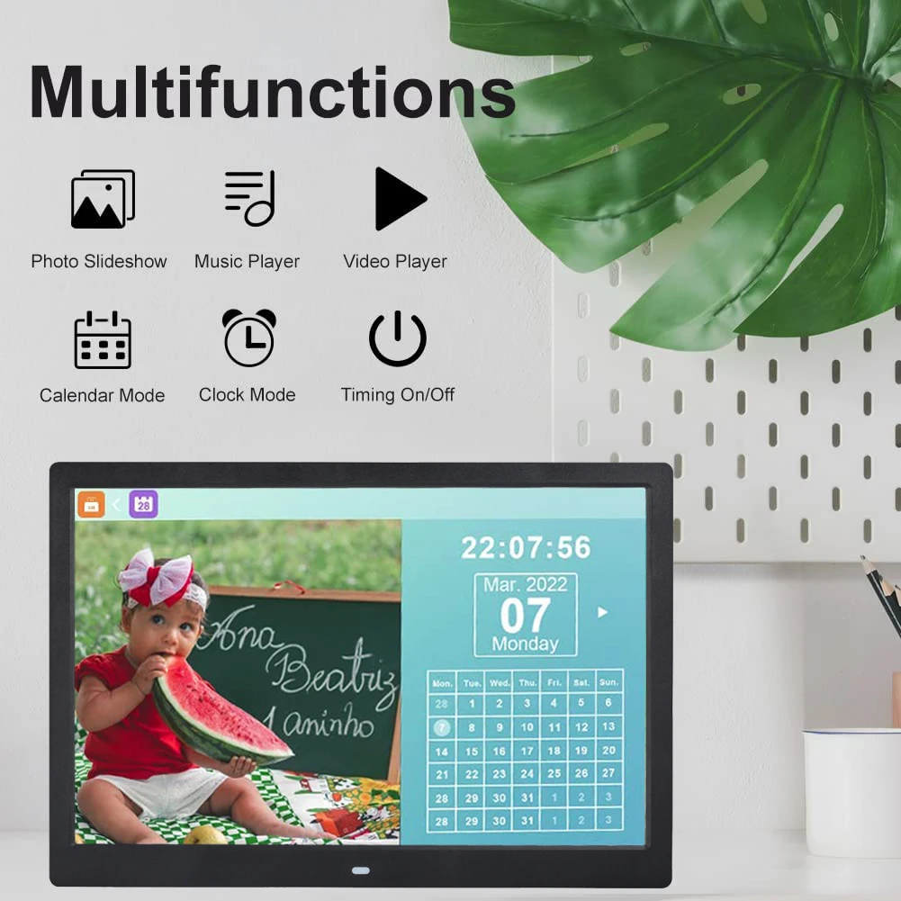 Usb Drive 1080p Hd Digital Photo Frame Wall Mountable Electronic