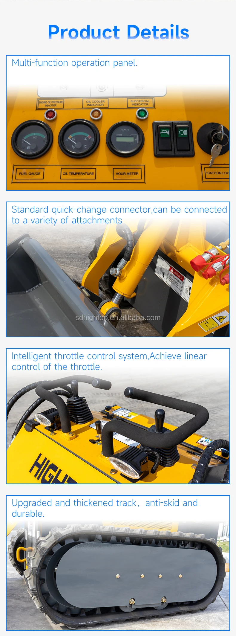 HTS-380 Skid Steer Loader - High Efficiency Mini Loader