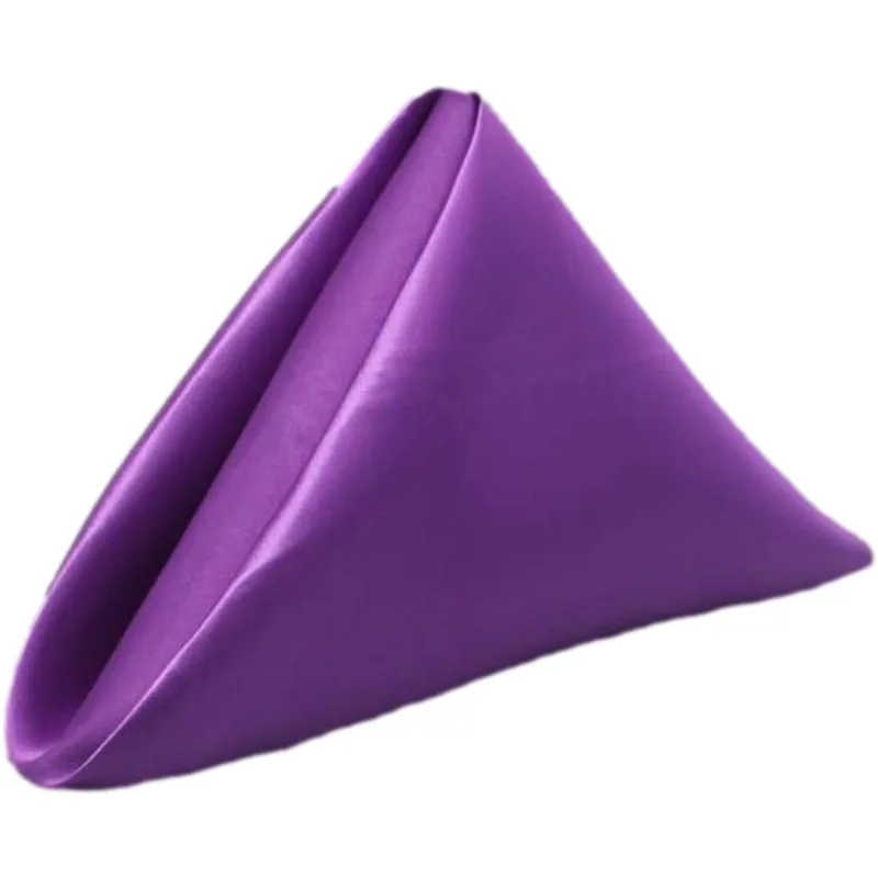 By230010 Hot Sale Satin Wedding Cloth Napkins Restaurant Cloth Dinner