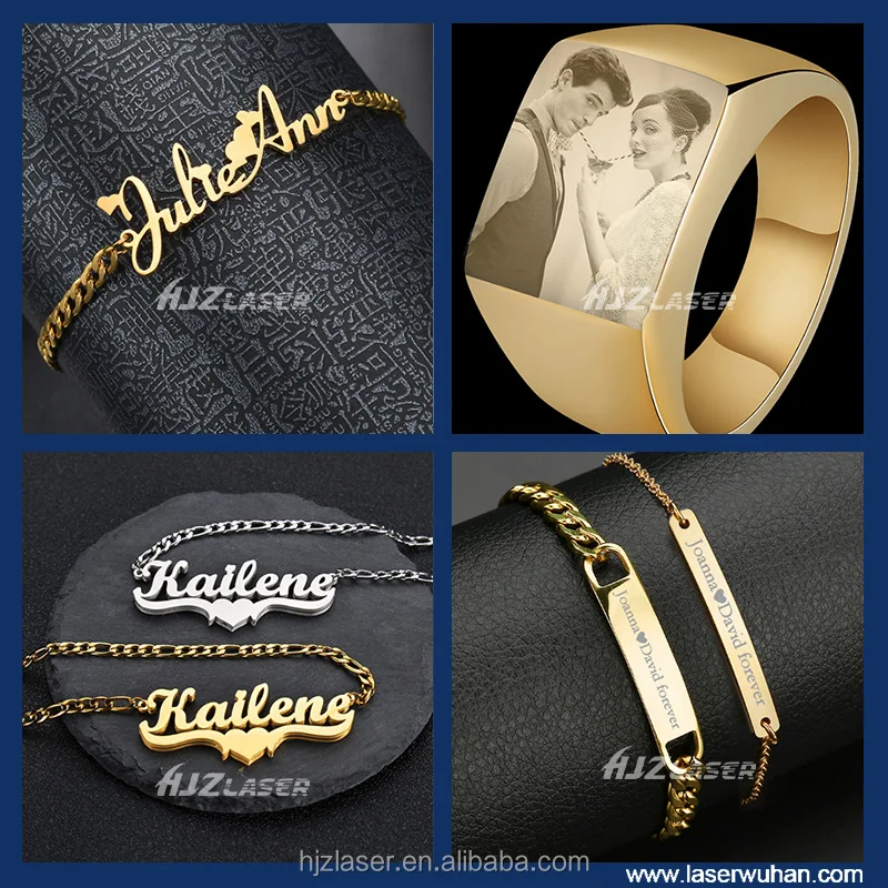 Wuhan HJZ Laser Raycus Jpt 50w Lp Price Laser Engraving Machine Write Name on Rings Bracelets Necklace Pendants
