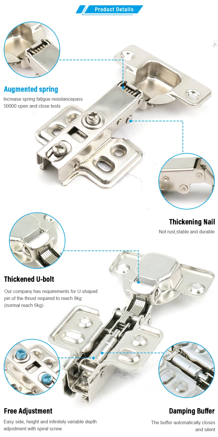 35MM Detachable Kitchen Cabinet Spring Hydraulic Hinges Iron Cupboard ...