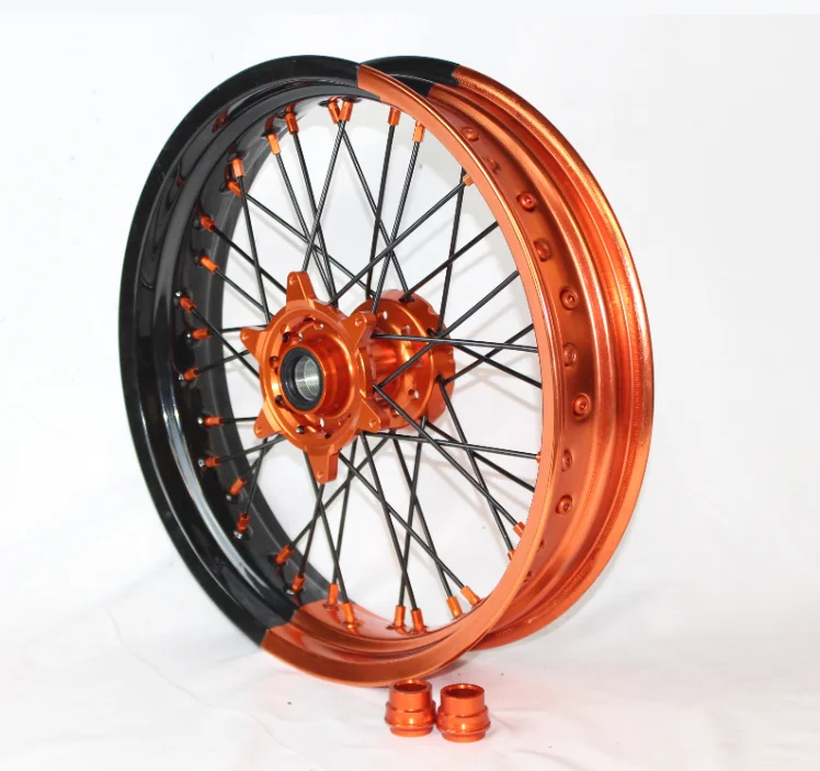 Two Color Supermoto Rims 17 Inch Motorcycle Alloy Wheels For Crf 250 ...