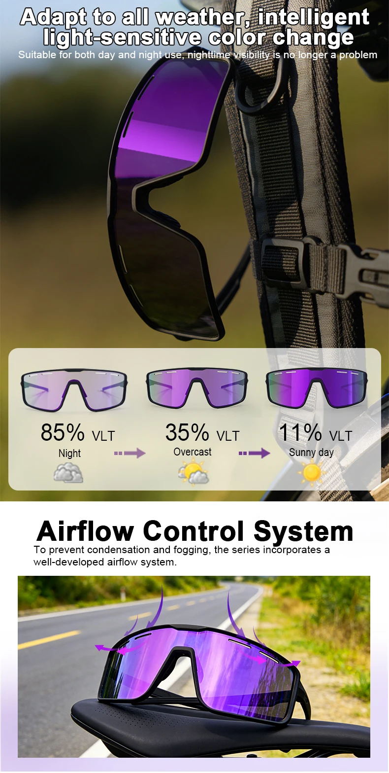 Cycling Glasses Polarized Interchangeable Lenses Windproof Sports_voghion.com