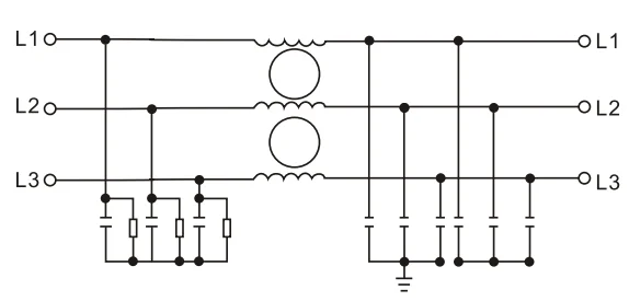 Three-phase power filter EMI Filter DAC6-D Series Rated Current 80A-200A