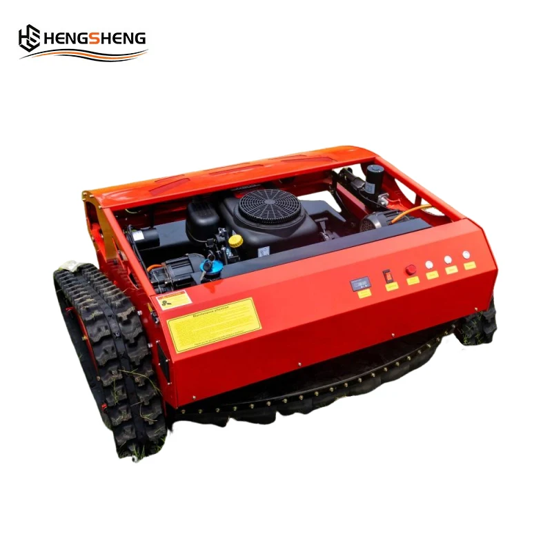 CE/EPA Remote-controlled Tracked Lawn Mower Cutting Width 1000mm Longxin Engine One-key Start 5.2 Acres Per Hour Robotic Mower