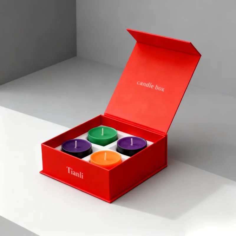 Scatola di cartone per candele personalizzata con stampa digitale e coperchio, scatola rigida elegante per barattoli di candele profumate, imballaggio per scatole regalo