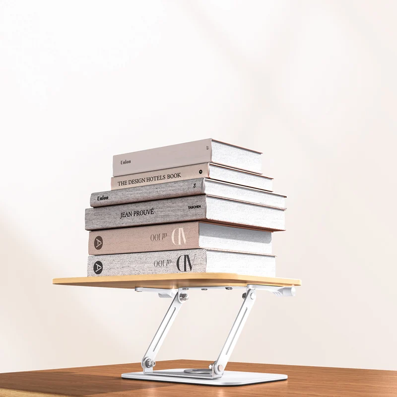 Boneruy R17 Wooden Book Holder Stand Desktop 360 Rotate Adjustable ...