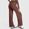 Coffee brown-flare pants