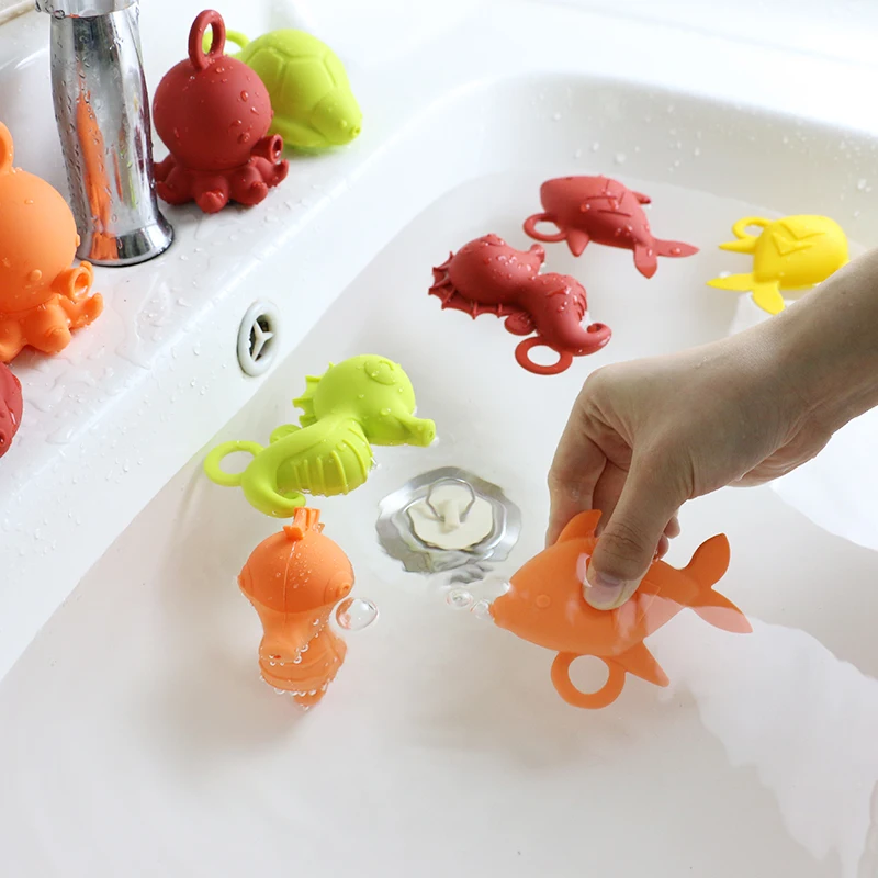 Paisen Silicone Floating Bathtub Ocean Animal Octopus Fish Turtle