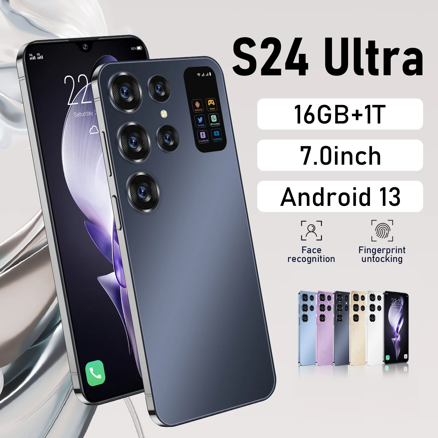 2024 S24 Ultra Cellphone Original 16gb+512gb Smartphone