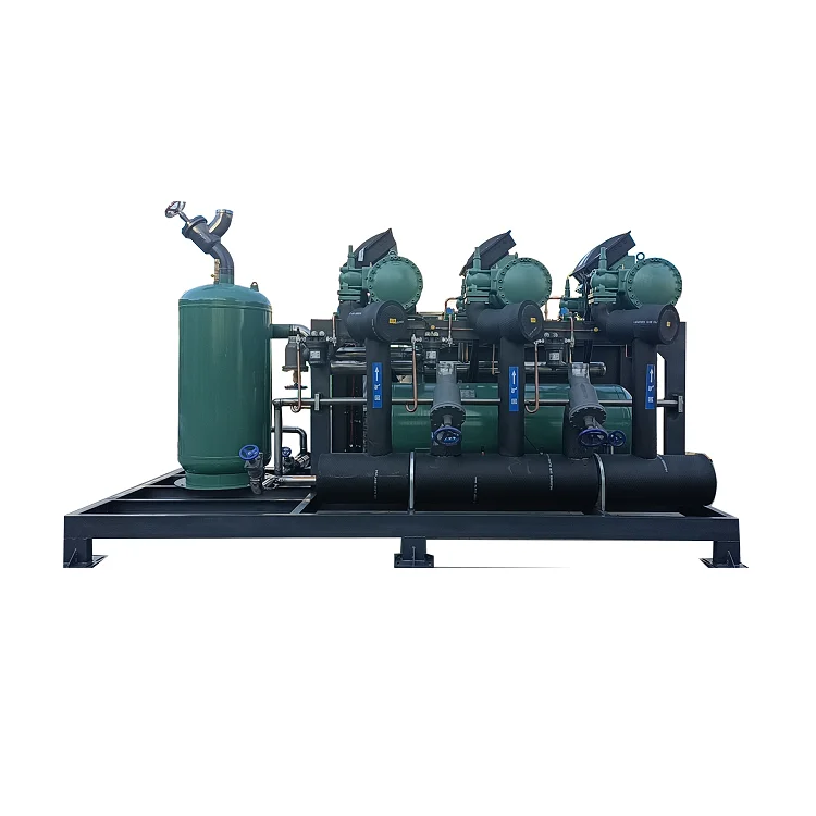 China Supply 4 Parallel Compressor Condensing Unit 40/75HP Screw Compressor Air-cooled Refrigeration Unit of Bitzer Freezer Room