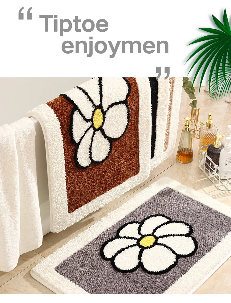 Environmental Protection TPR Backing High Quality Non Slip Mat Living Room Bedroom Washable Mat Bathroom Rugs factory