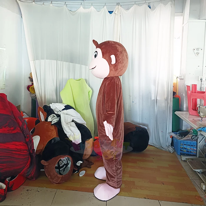 Professionale curioso George mascotte Costume gigante festa