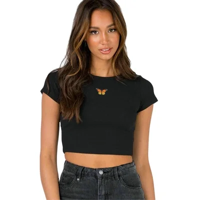 T shirt crop femme fashion