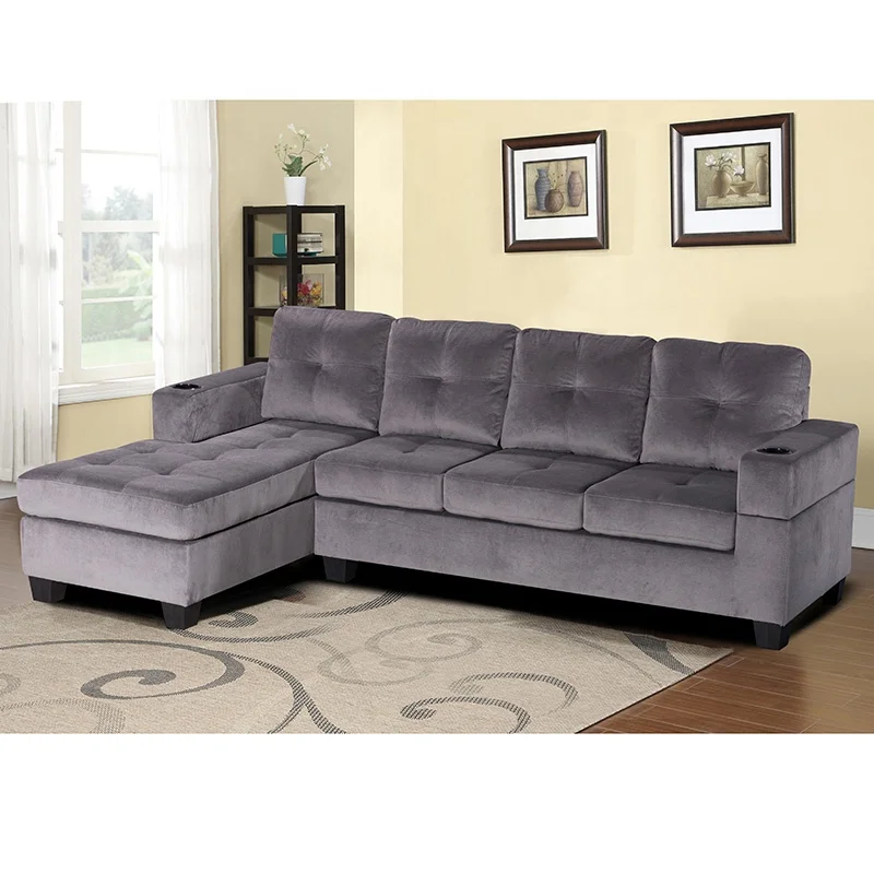 Современный черный кожаный ночной клуб длинный секционный