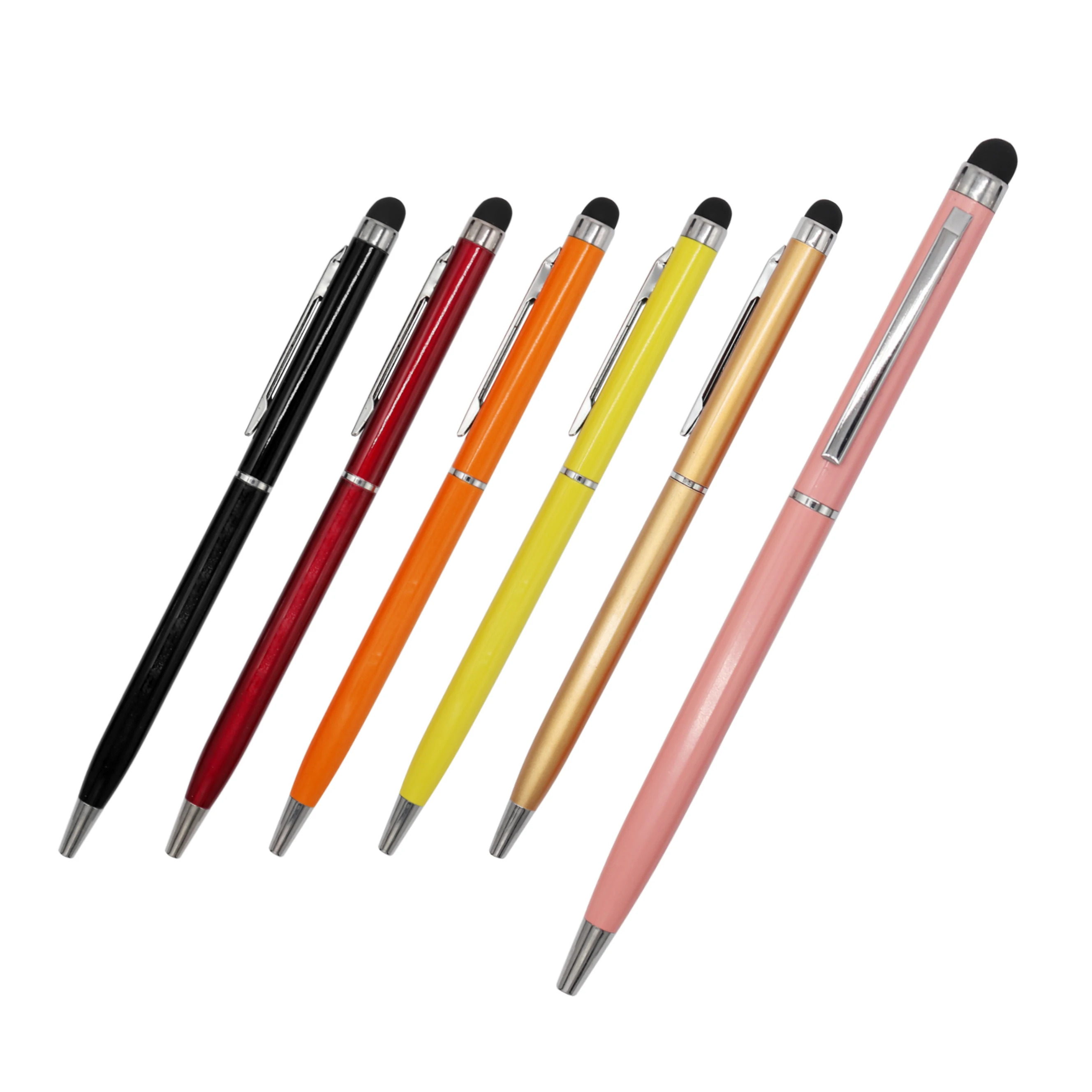 ballpen with stylus touch pen luxury metallic ball pen metal