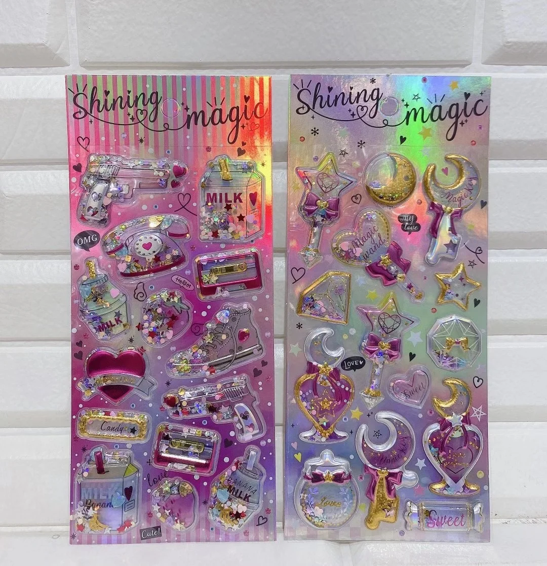 Children 3d Custom Pop up Decorative Shake Stickers Puffy Stickers 3d Foam Custom Decoration Stickers