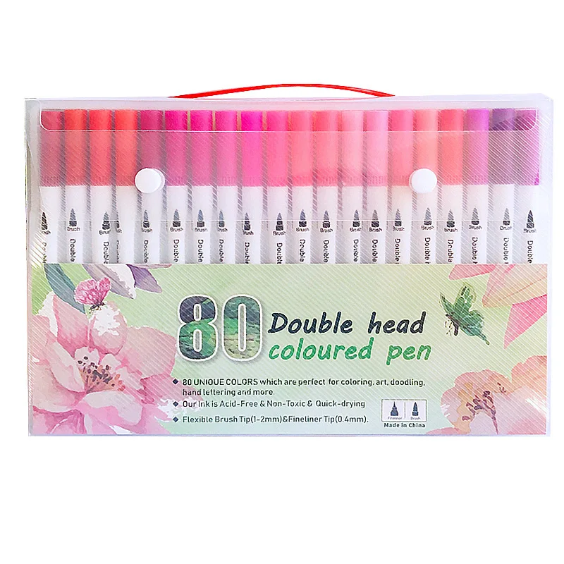 Wholesale 12/24/36/48/60/80/100/120 Colors Watercolor Art Markers Dual Tip  Brush Pen Set With Two-Sided Tips White Brush Pen - Buy Wholesale  12/24/36/48/60/80/100/120 Colors Watercolor Art Markers Dual Tip Brush Pen  Set With Two-Sided