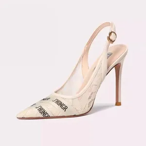 Wedding Bride Lace Shoes Wedding Shoes Bridal Shoes Bridesmaid Shoes Light Beige High Heels Lgant Bridal Shoes