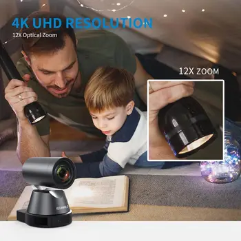 FEELWORLD Factory Direct 4K12X PTZ Camera Pro Broadcast System: 12X Optical Zoom/AI Tracking/IP Control/NDI/OEM Logo detail image