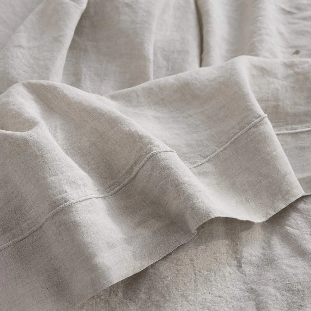 Новый дизайн простыня из льна с глубоким карманом однотонная