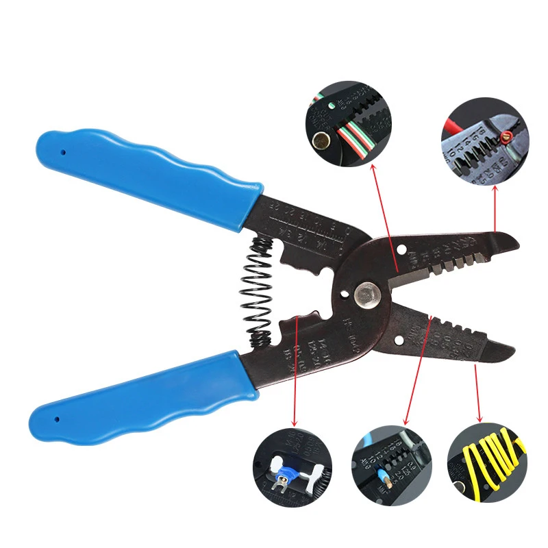 Wire Stripper Pliers Cable Crimper Stripping Crimping Cutter Hand Multi Tools 