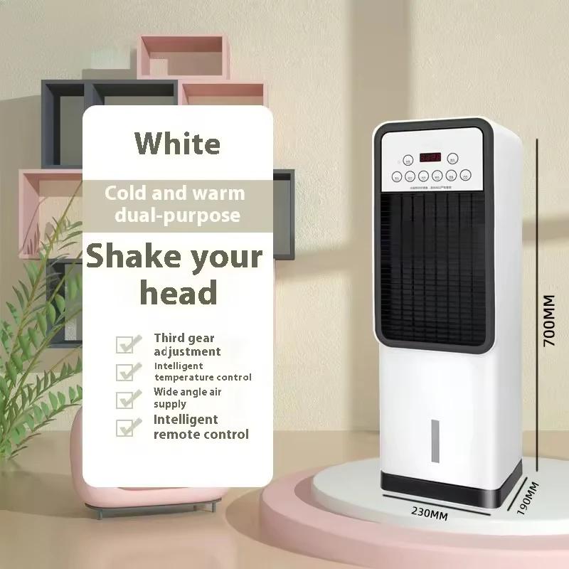 Mini klimatyzator stojący z funkcją ogrzewania i wstrząsania, przenośny, chłodzący i ogrzewający z elementem grzejnym do użytku domowego_voghion.com