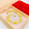 Women's No. 2 Thick Gold Flower Bracelet