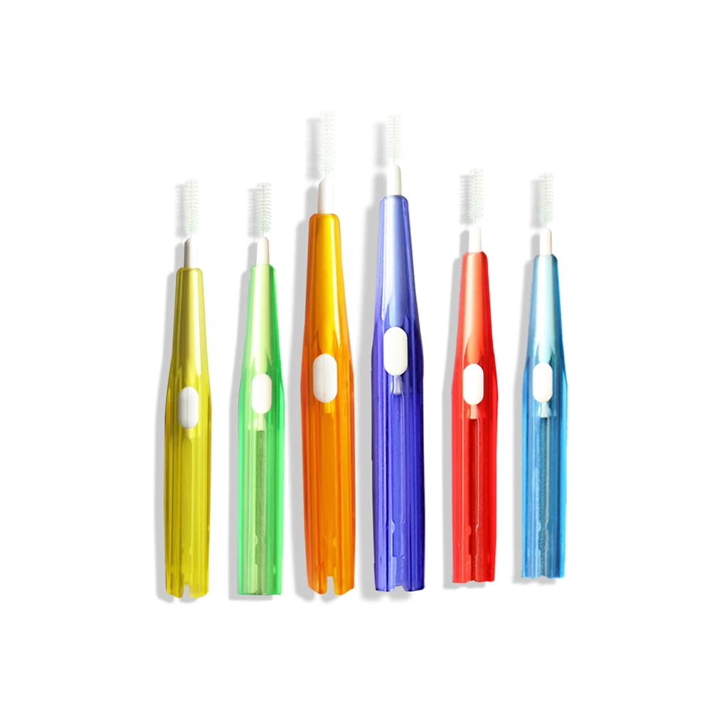 High Quality Orthodontic Dental Disposable Interdental Brush Pushpull