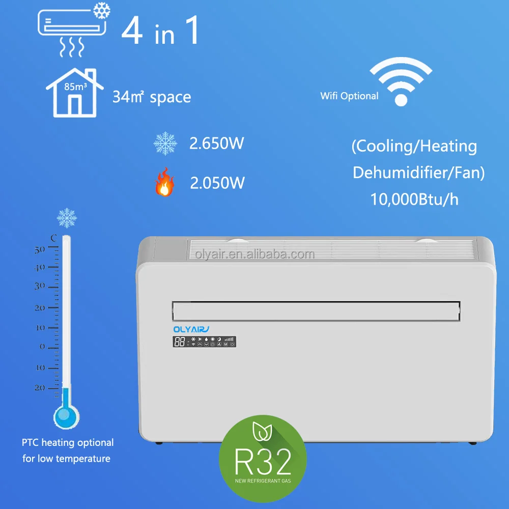 MONOBLOCK AIR CONDITIONER WITHOUT OUTDOOR  UNIT WITH WIFI CONTROL