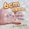 Two transparent 6cm ball-shaped stoppers