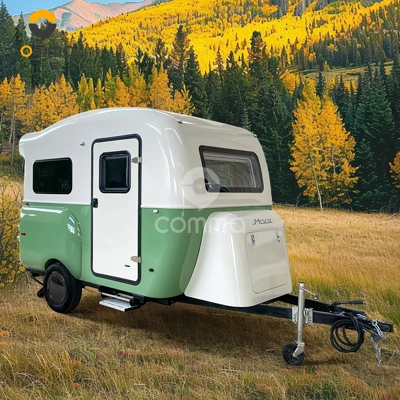 Customizable Lightweight Motorcycle Camper Trailer for Outdoor