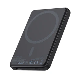 Mcdodo Новый 5000 мАч магнитный Power Bank мини-зарядное устройство 15 Вт беспроводной + 20 PD магнитное портативное