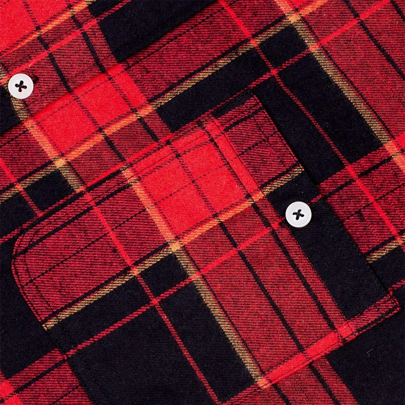 OEM Design Printing Custom Flannel Comfortable and Warm Fabric Fancy Plaid Cotton Long Sleeve Shirts for Men