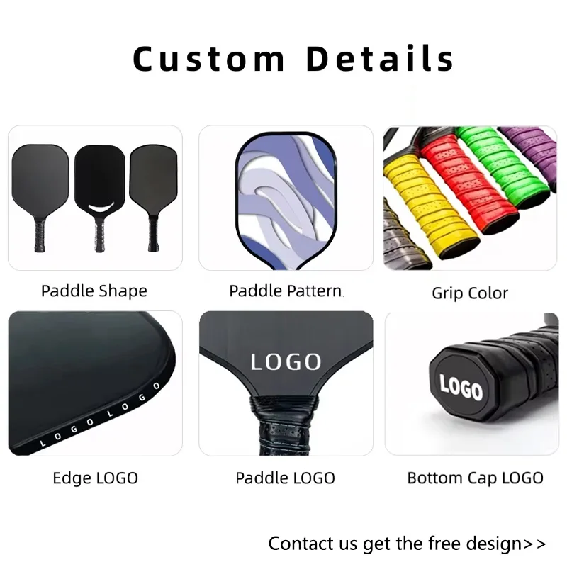 Wholesale Usapa Approved Ben Johns CFS 16mm Paddle Racket T700 Raw Carbon Fiber Thermoformed PickleBall Paddle details