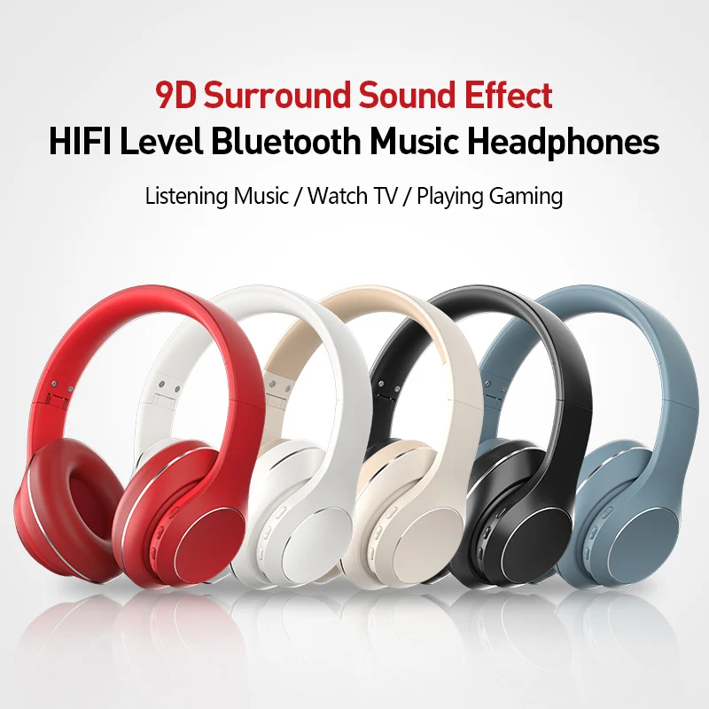 BH1 Factory Price Wireless Music Foldable Over Ear Bluetooth Headset Noise Cancelling Headphone for IOS Android