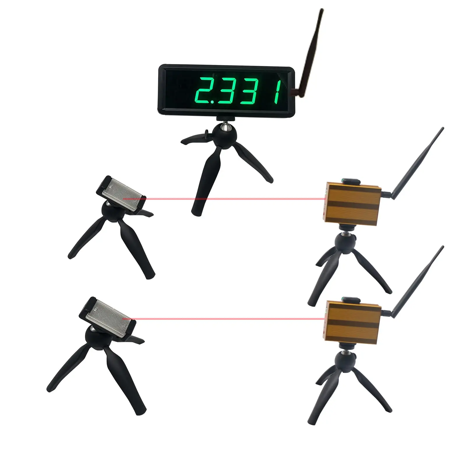 Electronic LED Display Running Speed Training Track and Field Laser Timer Athletes Timing System Wireless Race Clock for Sprints