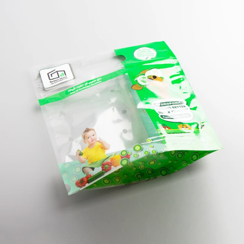 Customized Stand Up Breathable Anti Fog Moisture Fresh Fruit Vegetable Packing Bags With Zipper