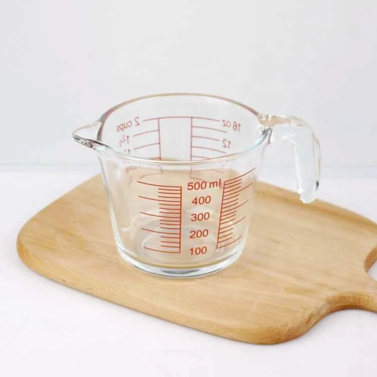 1 cup angled plastic measuring cup with non slip grip handle for kitchen cooking baking