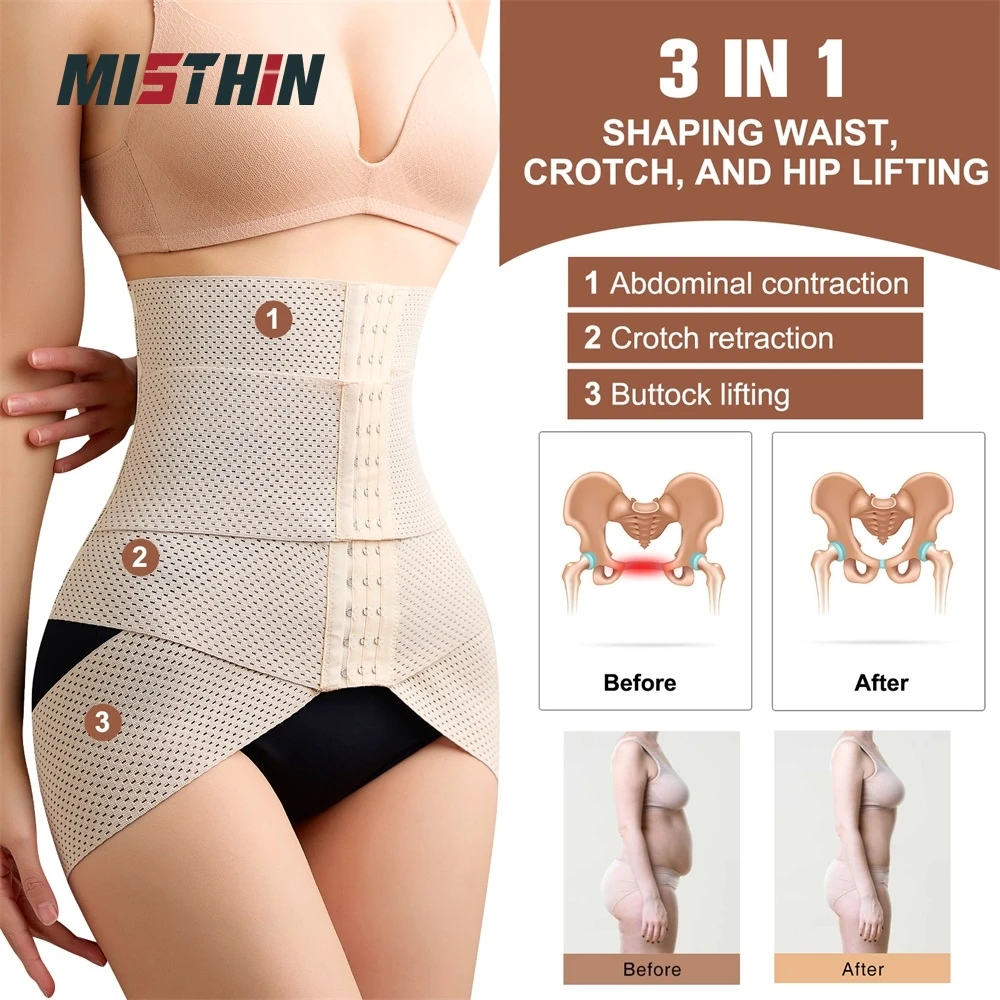 Wholesale Waist Trainer Shaper Women Full Body Plus Size Double Belt Trimmer Wrap Girdle Corset Tummy Control Shaperwear
