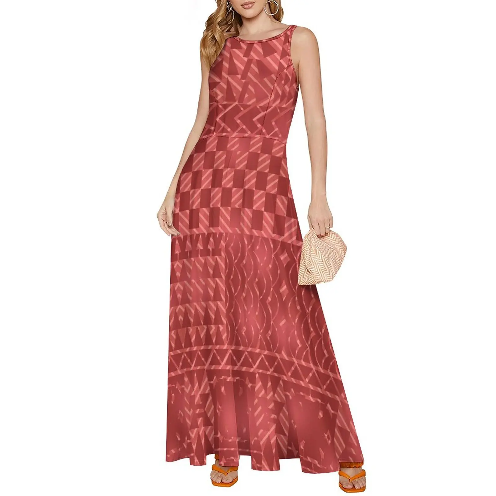 monstera sleeveless beach dress Ladies A-line Dress - Monstera