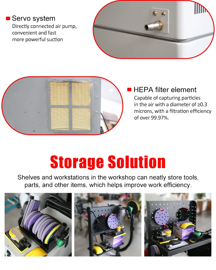 FUNISI Dust Extraction Systems with Double Electric Heads for Car ...