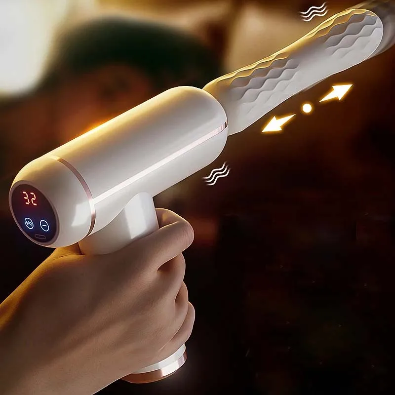 Women's Telescopic Automatic Vibrator Sex Machine Thrusting Retractable Vaginal Toy Vibrating Dildo Toy
