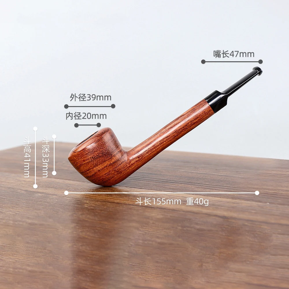 straight stem tobacco pipe Smooth Matte Briar Factory Direct High-Grade Rosewood Pipe