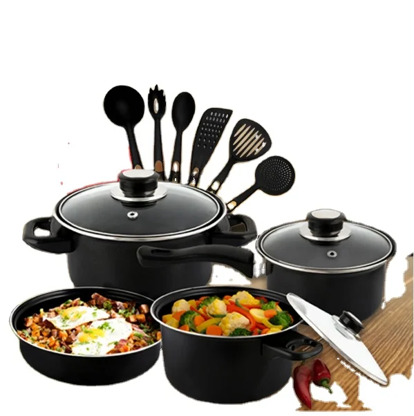 Details about   Sole Samira Glass Covered 3-Piece Steel Cookware Set
