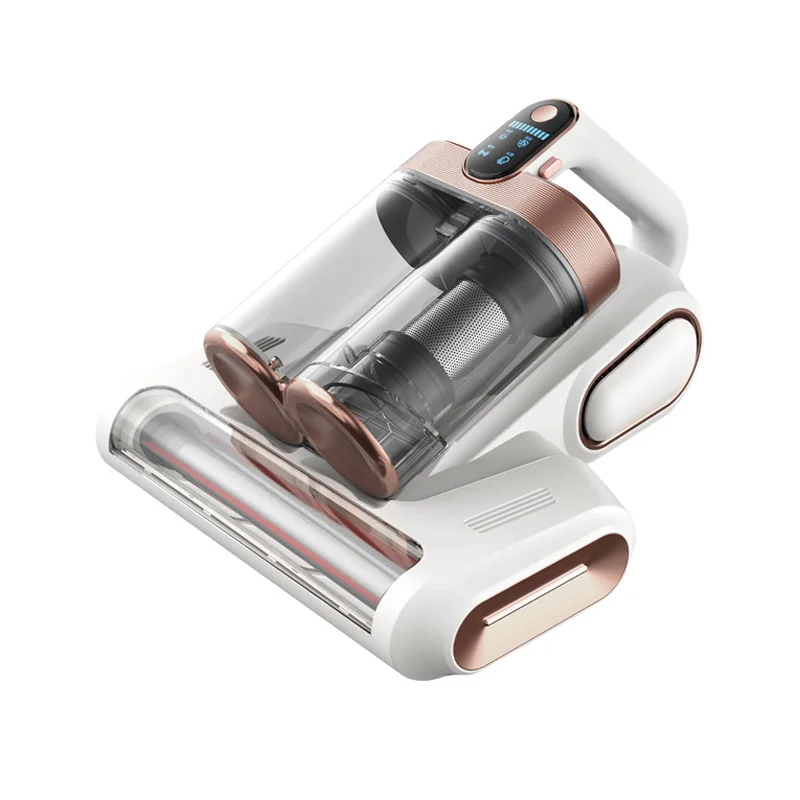 Dual Dust Cup Roller Brush Mite Remover Household Bed Vacuum Cleaner High Suction Brushless Motor Purple Light