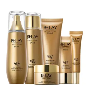 Wholesale Red Ginseng Extract Anti-aging Whitening Nourishing Snail Skin Care Set 6 Pcs Firming Set